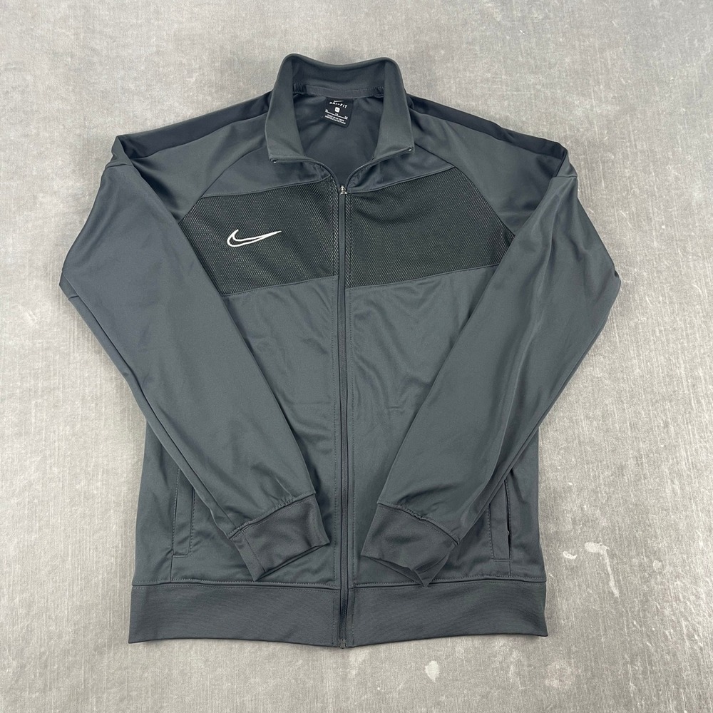 Nike Kids XL Black Track Jacket Dri-FIT Mesh Panel Full Zip Sporty Jacket